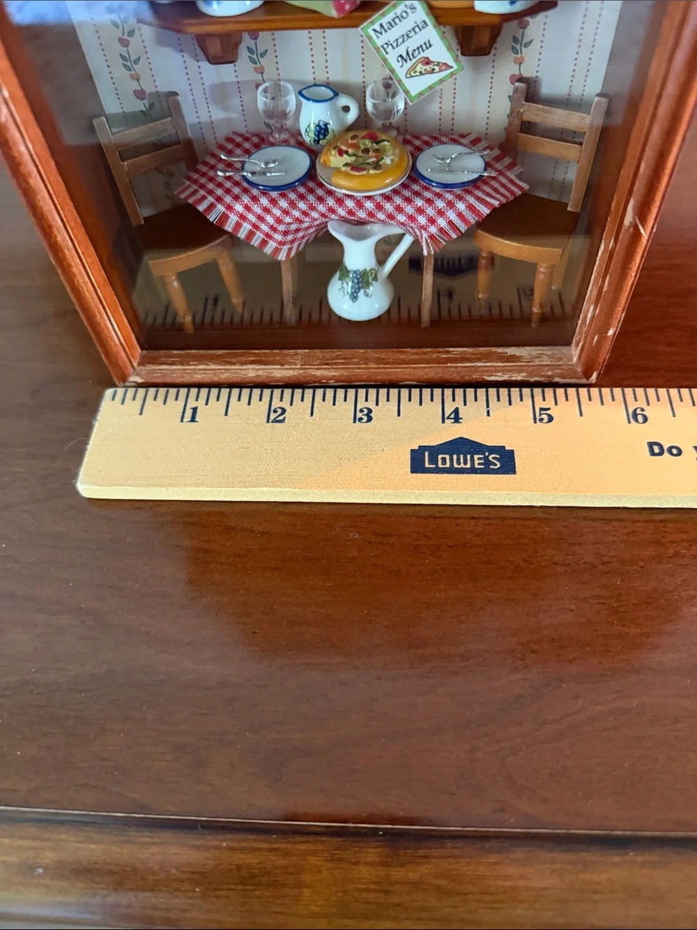 Vintage Miniature Italian Restaurant Shadow Box – Handcrafted Wall Art